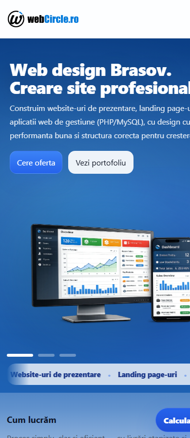WebCircle mobile screenshot